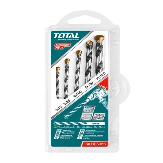 Total Drill Bits Total Masonry 5 Pieces Drill Bit Set- TACSD5055